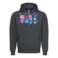 Smoke stitch coffee Zipper Hoodie - Jasminsmagicworld