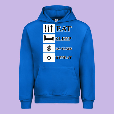 Tax Day Eat Sleep Do Taxes Repeat Gift Urban Hoodie Designed By Bettercallsaul