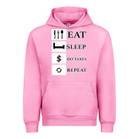 Fuchsia Pink Tax Day Eat Sleep Do Taxes Repeat Gift Urban Hoodie - Bettercallsaul