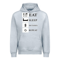 Heather Grey Tax Day Eat Sleep Do Taxes Repeat Gift Urban Hoodie - Bettercallsaul