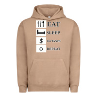 Pigment Burro Tax Day Eat Sleep Do Taxes Repeat Gift Urban Hoodie - Bettercallsaul