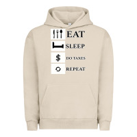 Pigment French Oak Tax Day Eat Sleep Do Taxes Repeat Gift Urban Hoodie - Bettercallsaul