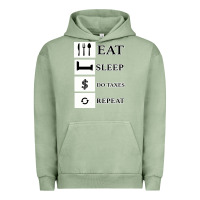 Pigment Oil Green Tax Day Eat Sleep Do Taxes Repeat Gift Urban Hoodie - Bettercallsaul