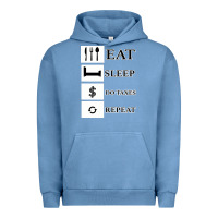 Pigment Pebble Blue Tax Day Eat Sleep Do Taxes Repeat Gift Urban Hoodie - Bettercallsaul