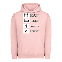 Pigment Salmon Tax Day Eat Sleep Do Taxes Repeat Gift Urban Hoodie - Bettercallsaul