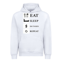 White Tax Day Eat Sleep Do Taxes Repeat Gift Urban Hoodie - Bettercallsaul