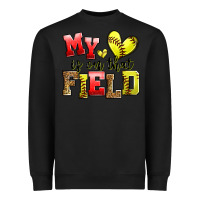 Black my heart is on that field softball Heavyweight Sweatshirt - Zillion Design Studio