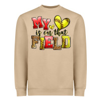 Mushroom my heart is on that field softball Heavyweight Sweatshirt - Zillion Design Studio