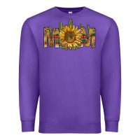 Purple western mom with sunflower Premium Sweatshirt - NancyCooperArtShop