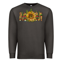 Smoke western mom with sunflower Premium Sweatshirt - NancyCooperArtShop