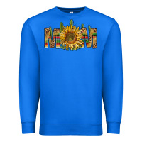 True Royal western mom with sunflower Premium Sweatshirt - NancyCooperArtShop