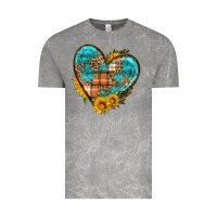 Cloud Rock fall pattern heart with sunflower Vintage Tee - HRA Design Shop