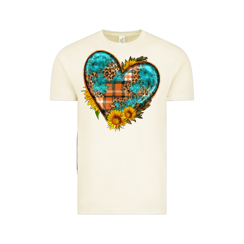 Fall Pattern Heart With Sunflower Vintage Tee by HRA Design Shop | Teevron