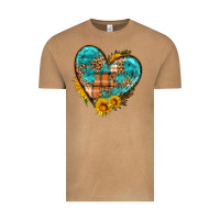 Vintage Camel fall pattern heart with sunflower Vintage Tee - HRA Design Shop