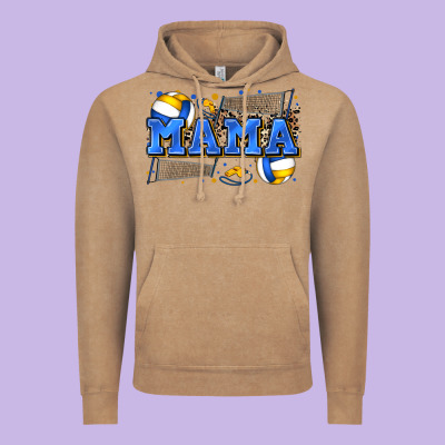 Mama Volleyball Vintage Hoodie Designed By Zillion Design Studio