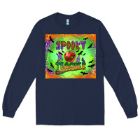 Navy spooky teacher Long Sleeve Tee - BundleAndBundleShop