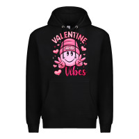 Black valentine vibes Premium Hoodie - LillyAllenDesigns