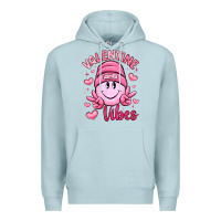Blue Mist valentine vibes Premium Hoodie - LillyAllenDesigns
