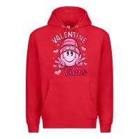 Red valentine vibes Premium Hoodie - LillyAllenDesigns