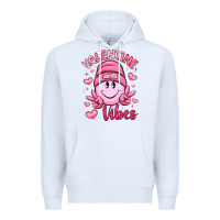 White valentine vibes Premium Hoodie - LillyAllenDesigns