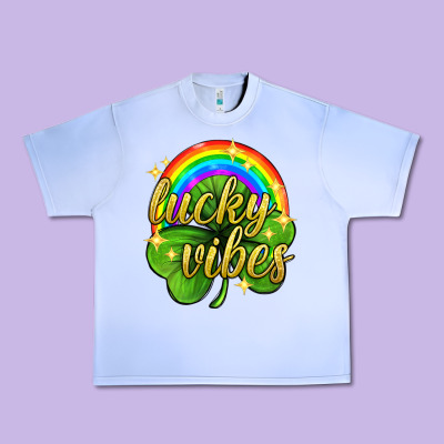 Lucky Vibes St. Patricks Day Urban Heavy Tee Designed By Neo Western
