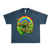 Midnight Navy Lucky vibes st. patricks day Urban Heavy Tee - Neo Western