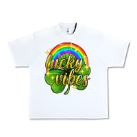 White Lucky vibes st. patricks day Urban Heavy Tee - Neo Western