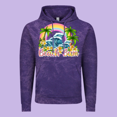 Beach Bum Vintage Hoodie Designed By Texasbilliewilder