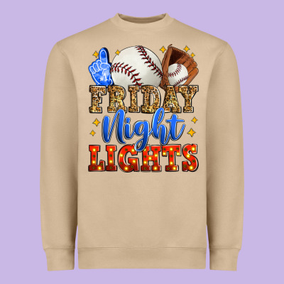 Friday Night Lights Baseball Heavyweight Sweatshirt Designed By Zillion Design Studio