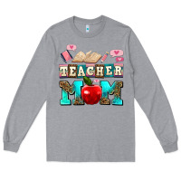 Heather Grey teacher mom Long Sleeve Tee - AdoDesignShop