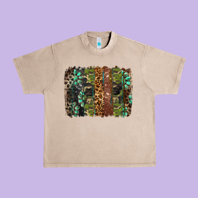 Western Camouflage Brushstroke Urban Heavy Tee Designed By Barkaloodesign