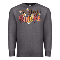 Charcoal Heather si dios quiere Premium Sweatshirt - MaliasSmallBusiness