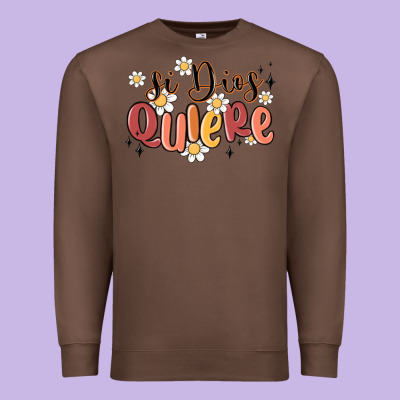 Si Dios Quiere Premium Sweatshirt Designed By Maliassmallbusiness