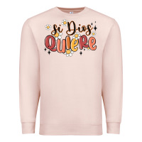 Pale Pink si dios quiere Premium Sweatshirt - MaliasSmallBusiness