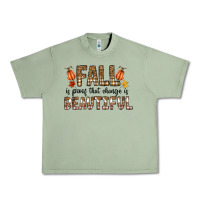 Oil Green Fall Urban Heavy Tee - CowhideDigitalArt