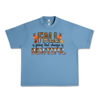 Pebble Blue Fall Urban Heavy Tee - CowhideDigitalArt