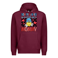 Burgundy sorry ladies my heart belongs to mommy Premium Hoodie - LillyAllenDesigns