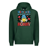 Sports Green sorry ladies my heart belongs to mommy Premium Hoodie - LillyAllenDesigns