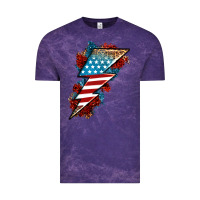 Cloud Purple American lightning bolt Vintage Tee - Neo Western