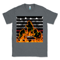 Charcoal Heather american firefighters seamless pattern Classic Tee - BundleAndBundleShop