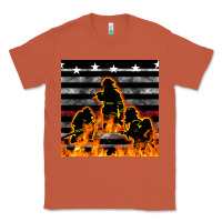 Copper american firefighters seamless pattern Classic Tee - BundleAndBundleShop