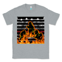 Heather Grey american firefighters seamless pattern Classic Tee - BundleAndBundleShop