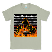 Matcha american firefighters seamless pattern Classic Tee - BundleAndBundleShop