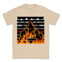 Mushroom american firefighters seamless pattern Classic Tee - BundleAndBundleShop