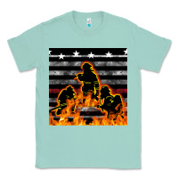 Seafoam american firefighters seamless pattern Classic Tee - BundleAndBundleShop