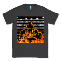 Smoke american firefighters seamless pattern Classic Tee - BundleAndBundleShop