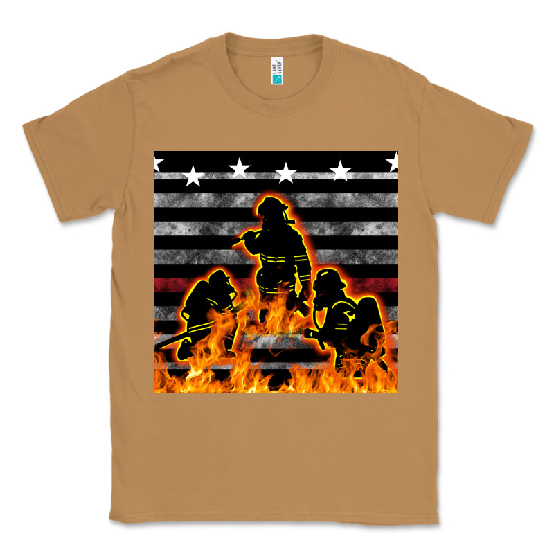 American Firefighters Seamless Pattern Classic Tee by BundleAndBundleShop | Teevron