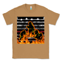 Toasted Coconut american firefighters seamless pattern Classic Tee - BundleAndBundleShop