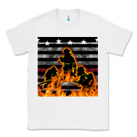 White american firefighters seamless pattern Classic Tee - BundleAndBundleShop