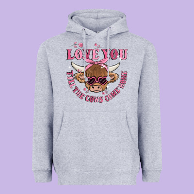 Love You Till The Cows Come Home Heavyweight Hoodie Designed By Maliassmallbusiness